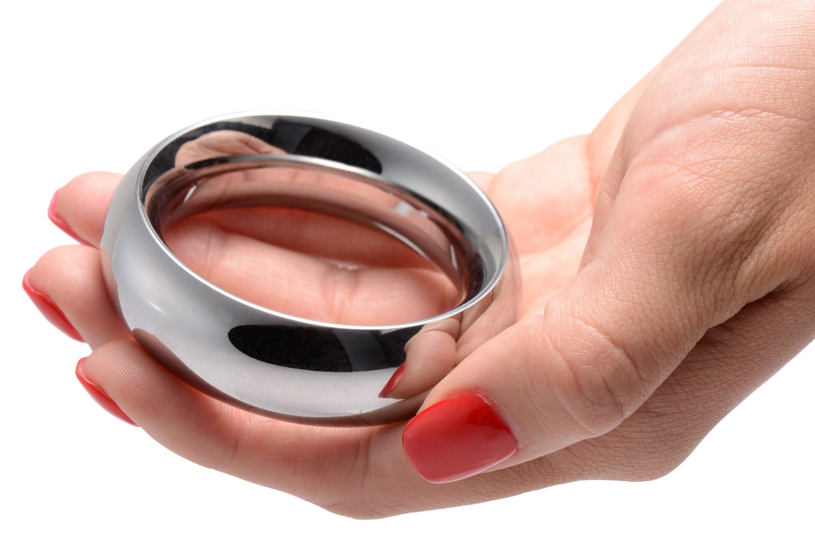 le355-hand-001 LE355-L Sarge Stainless Steel Cock Ring - 2 Inches
