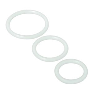 SP130-Clr Trinity Silicone Cock Rings Clear