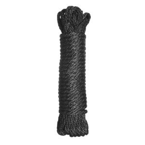 ST005-25 Premium Black Nylon Bondage Rope- 25 Feet