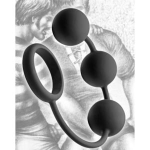 TF1932 Tom of Finland Silicone Cock Ring with 3 Weighted Balls