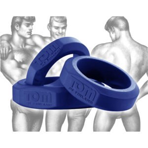 TF3015 Tom of Finland 3 Piece Silicone Cock Ring Set - Blue