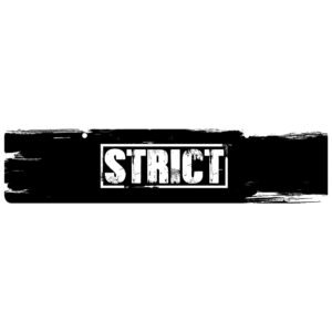 XR903-Strict Strict Display Sign