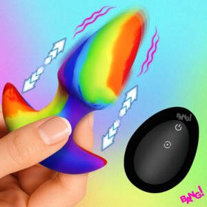AH927 Thrusting and Vibrating Silicone Butt Plug