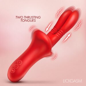 AH795 Double Licker Thrusting Silicone Vibrator