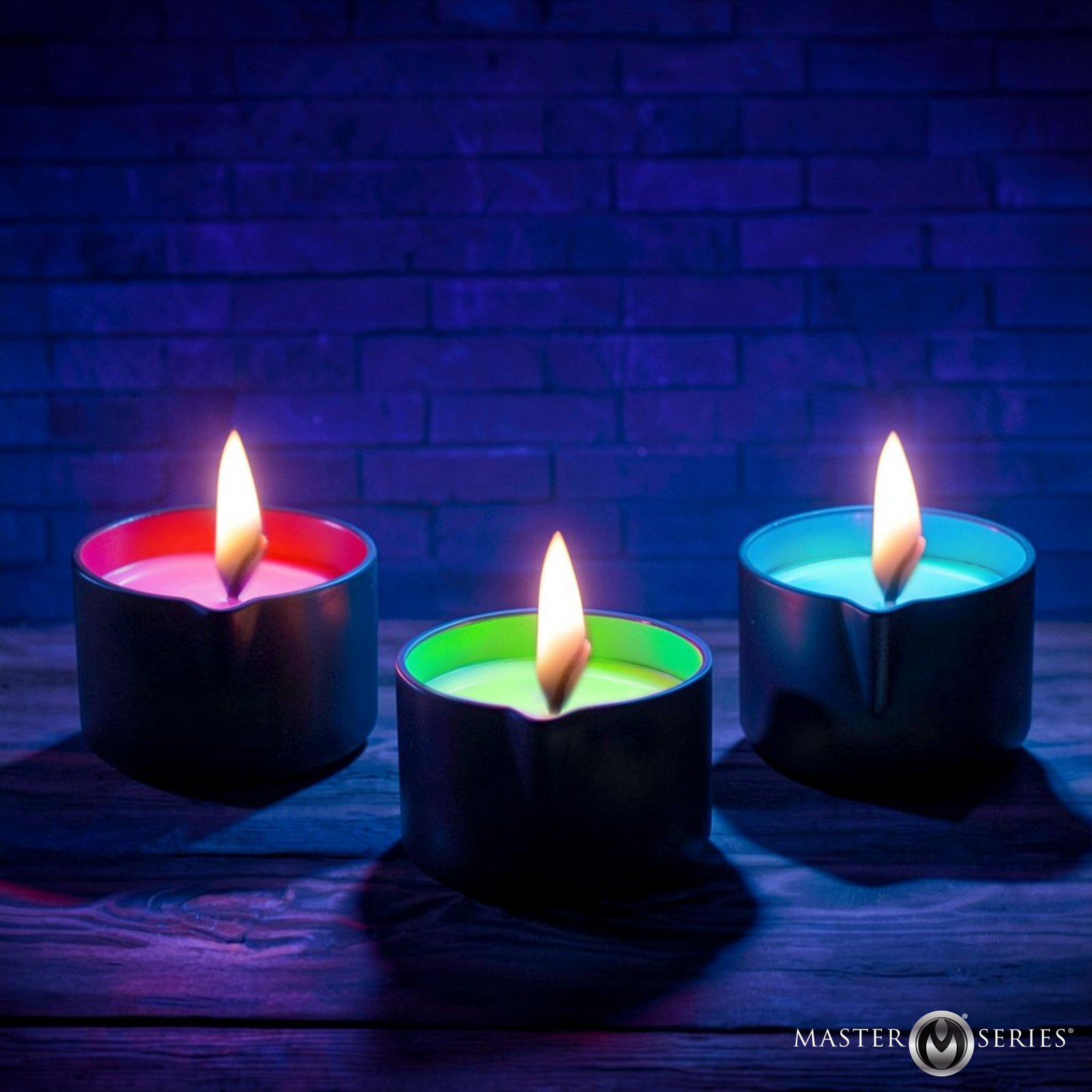 AH942_MAIN-RETAIL AH942 Wicked Wax Blacklight Reactive Drip Candle Set of 3
