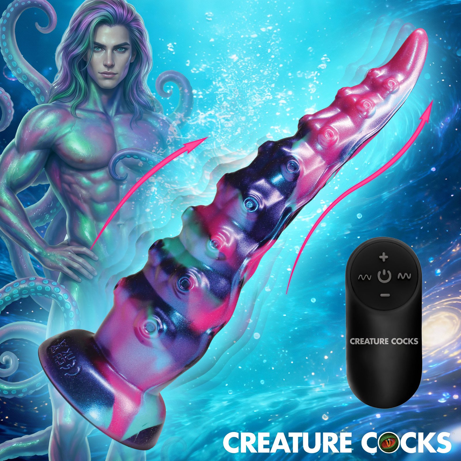 AI021_STD-MAIN AI021 Tenta-Squirm Squirming & Vibrating Tentacle Silicone Dildo