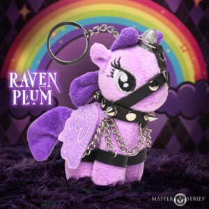 AI028-Purple Raven Plum Bondage Pony Keychain - Purple