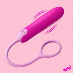 AJ026-Pink Silicone Bullet with Cord - Pink