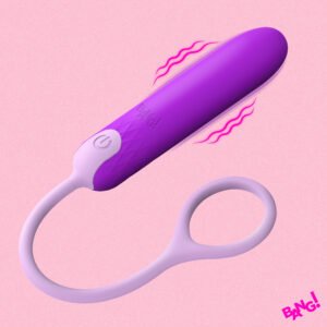 AJ026-Purple Silicone Bullet with Cord - Purple